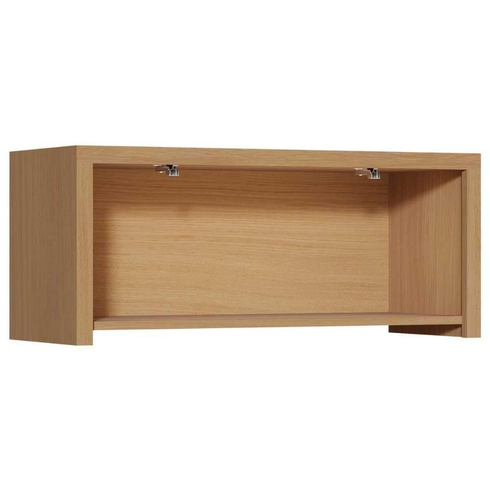 Armário De Geladeira P- Cozinha Condessa C- 1 Porta Basculante 80cm Carvalho-cinza - Nesher - 4