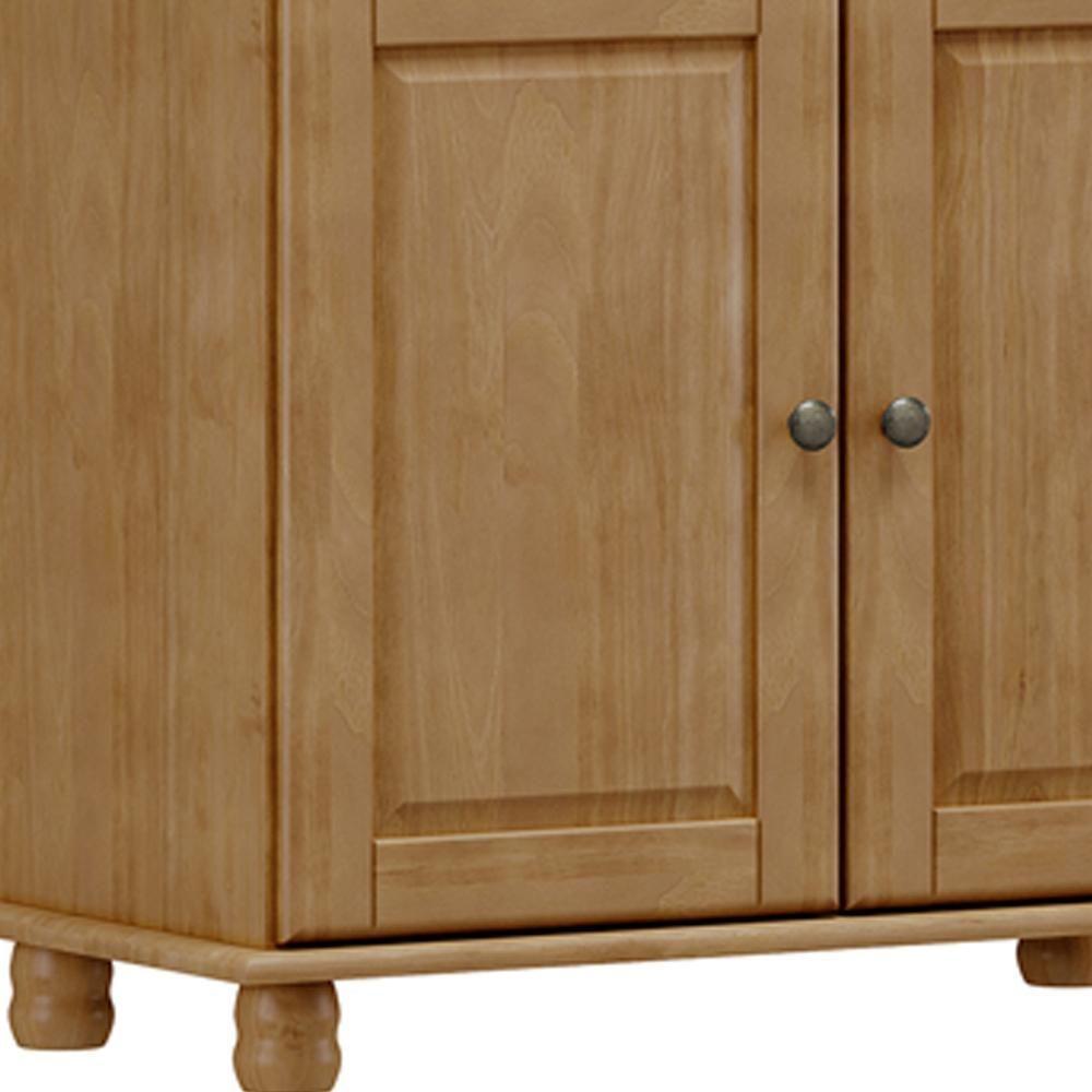 Armário De Cozinha Rústico Com Cristaleira 4 Portas 2 Gavetas Lazuli F06 Freijó - Lyam Decor - 7