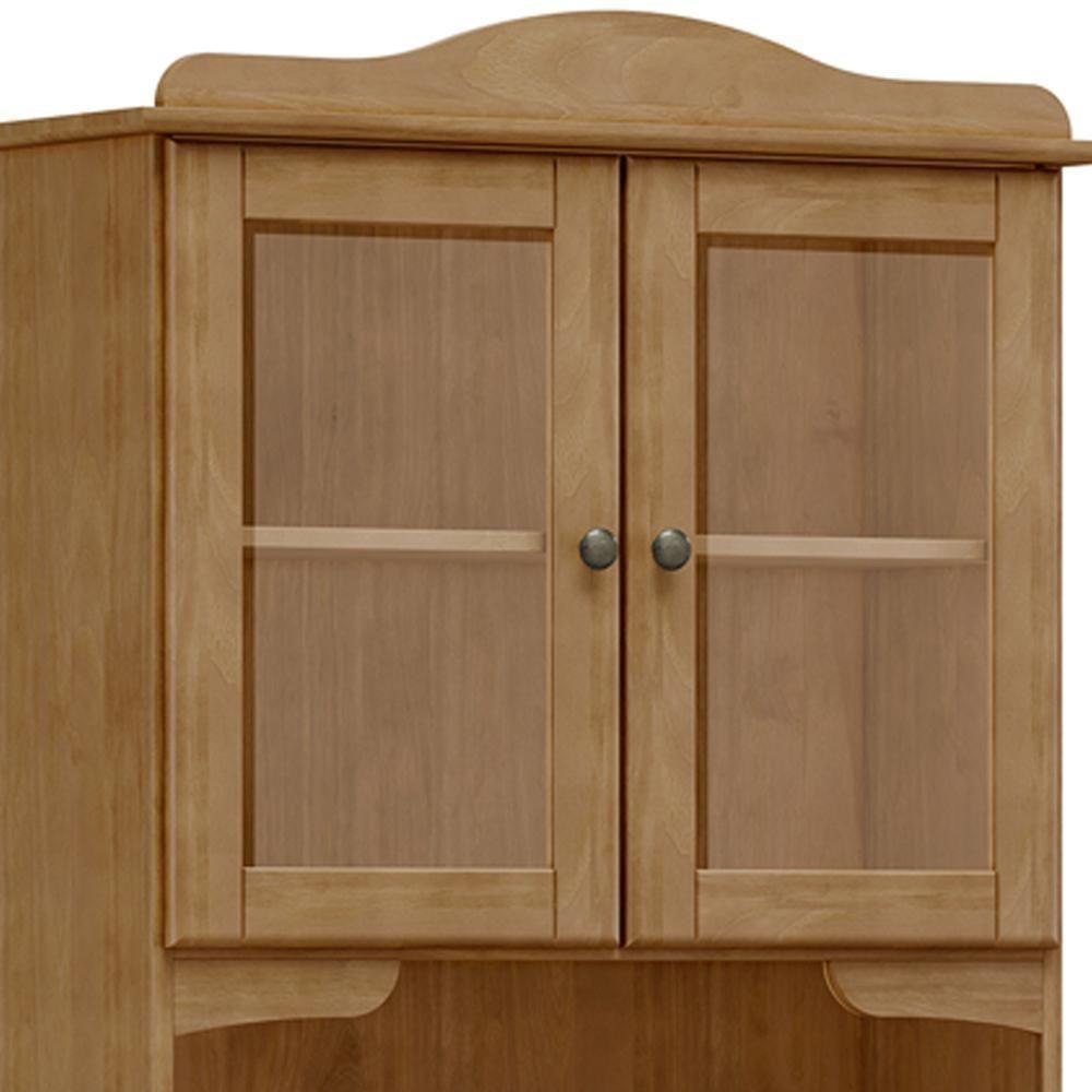 Armário De Cozinha Rústico Com Cristaleira 4 Portas 2 Gavetas Lazuli F06 Freijó - Lyam Decor - 8