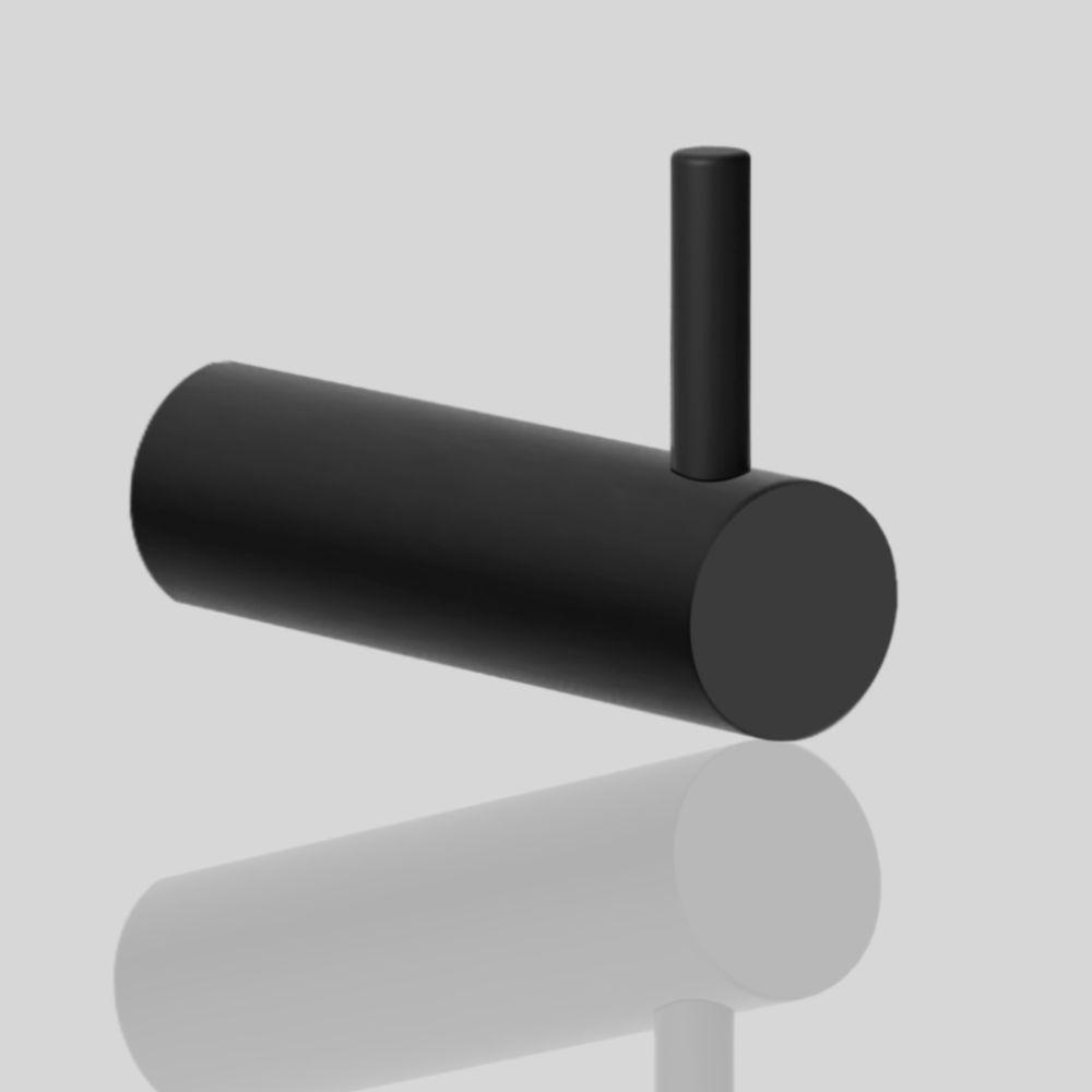 Cabide Para Banheiro Orion Preto Fosco Grego Metal - 3