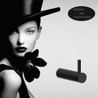 Cabide Para Banheiro Orion Preto Fosco Grego Metal - 2