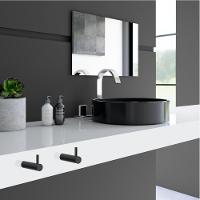 Cabide Para Banheiro Orion Preto Fosco Grego Metal