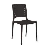 Cadeira Empilhável Saturno Grafite Em Polipropileno Acrilys - 1