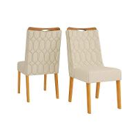 Cadeira De Cozinha Bia Cedro-linho Neve - Dj Móveis - 1