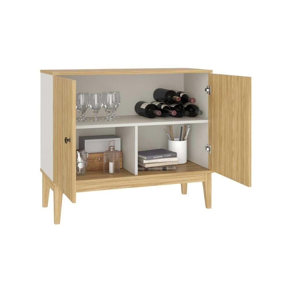 Aparador De Sala Jantar Mb 1062 C- 2 Portas Mel-off White - Movelbento - 3
