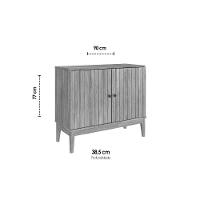 Aparador De Sala Jantar Mb 1062 C- 2 Portas Mel-off White - Movelbento - 2