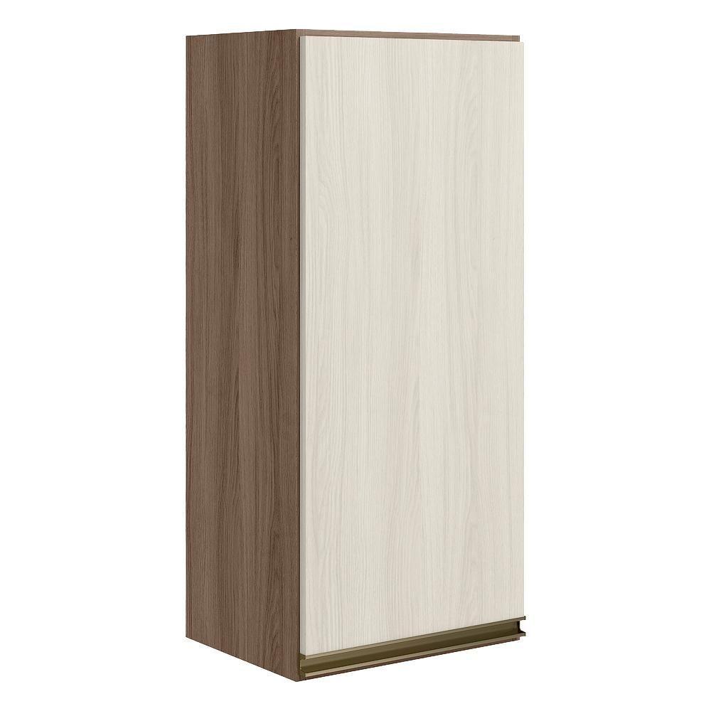 Armario Aereo 1 Porta Mdf 30 Cm Kali 12201 Carvalho Toq Bianco Toq Nicioli Carvalho Toq Bianco Toq - 1