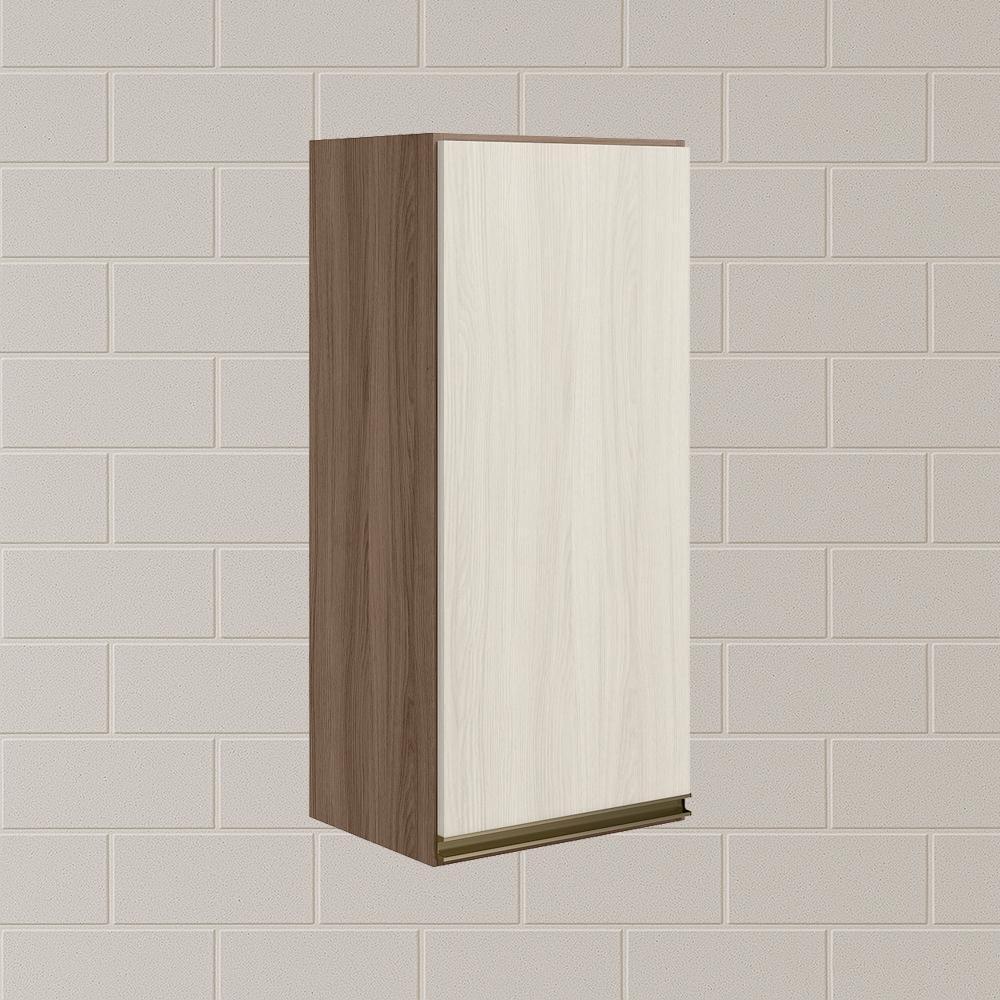Armario Aereo 1 Porta Mdf 30 Cm Kali 12201 Carvalho Toq Bianco Toq Nicioli Carvalho Toq Bianco Toq - 6
