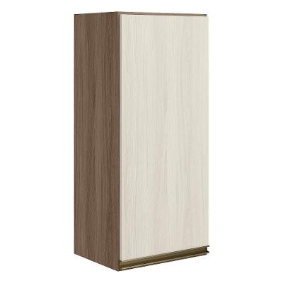 Armario Aereo 1 Porta Mdf 30 Cm Kali 12201 Carvalho Toq Bianco Toq Nicioli Carvalho Toq Bianco Toq