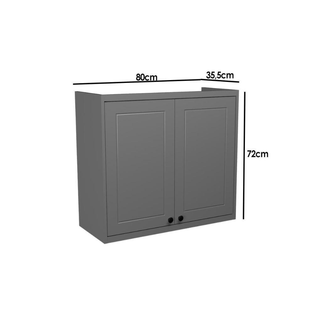 Armário Aéreo P- Cozinha évora Ph 3123 C- 2 Portas 80cm Branco - Herval - 4