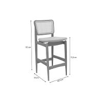 Banqueta Sala De Jantar Liz 1bmm009ca Premium Madeira Maciça 1 Un Carvalho-linho Bege Argila-tela Bege - Kappesberg - 2