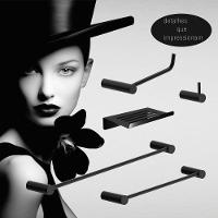 Kit Acessórios Para Banheiro Preto Fosco 5 Peças Grego Metal 2180or - 2