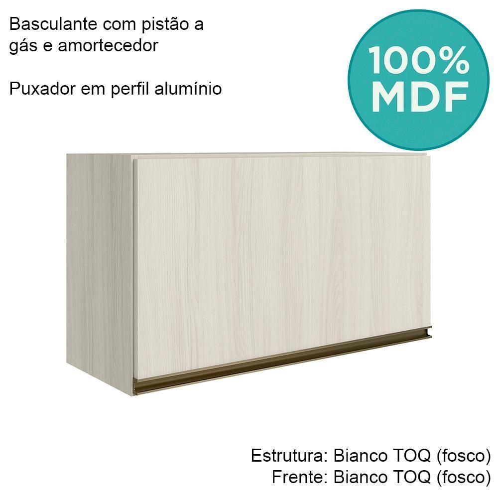 Armario Aereo Basc Mdf 60 Cm Kali 16337 Bianco Toq Bianco Toq Nicioli Bianco Toq Bianco Toq - 4