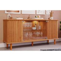 Buffet De Sala Jantar Janice C- 4 Portas C- Vidro Cinamomo - Cimol - 1