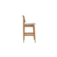 Banqueta Sala De Jantar Liz 1bmm009ca Premium Madeira Maciça Kit 2 Un Carvalho-linho Escuro-tela Grafite - Kappesberg - 7