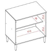 Armario Aereo E Balcao Com Tampo 2 Portas 70 Cm Cinamomo Branco Armoveis Cinamomo Branco