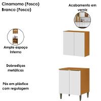 Armario Aereo E Balcao Com Tampo 2 Portas 70 Cm Cinamomo Branco Armoveis Cinamomo Branco - 6