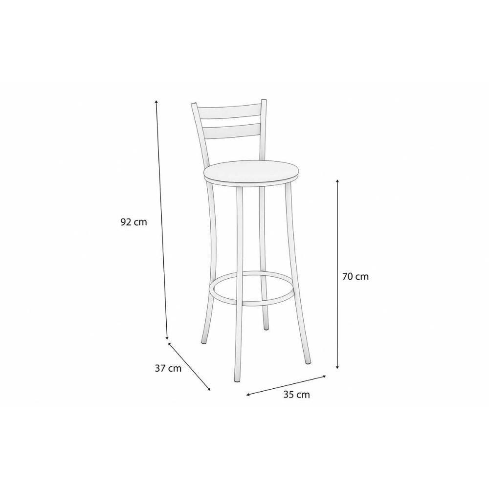 Banqueta Sala De Jantar Jade 1b699br Aço 1 Un Branco-corano Bege - Kappesberg - 2
