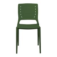Cadeira Empilhável Saturno Verde Musgo Em Polipropileno Acrilys - 3