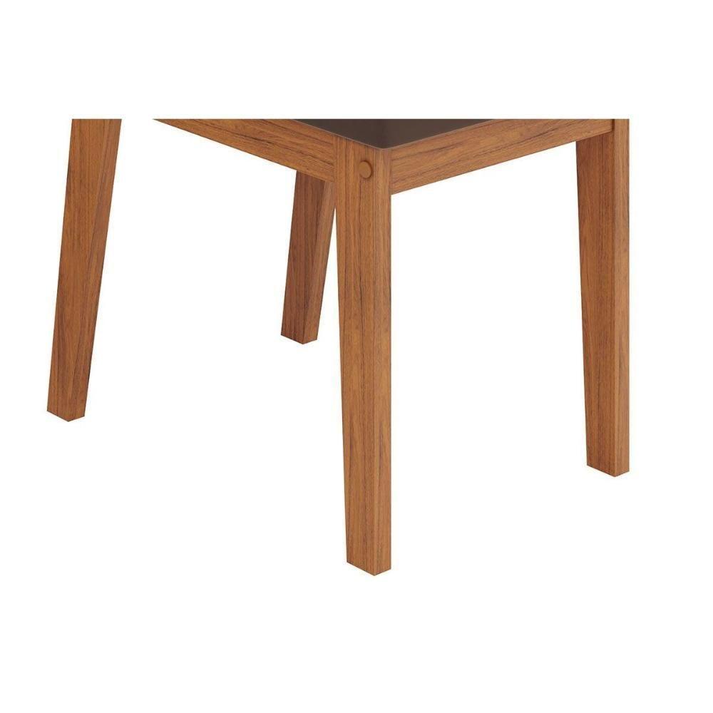 Cadeira Sala De Jantar Suzy Kit 2 Un Freijo-suede Lunar Grafite - Dj Móveis - 4