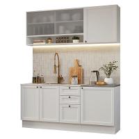 Armário De Cozinha Compacta 180 Cm Branco Vik Madesa 03 Branco - 2