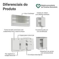 Armário De Cozinha Compacta 180 Cm Branco Vik Madesa 03 Branco