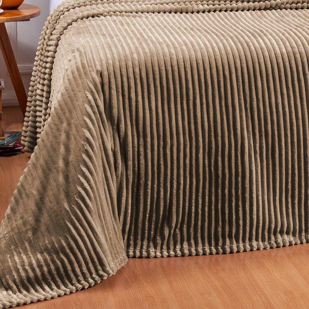 Cobertor Canelado Plus Queen 1 Peça 100% Poliéster - Castor - 2