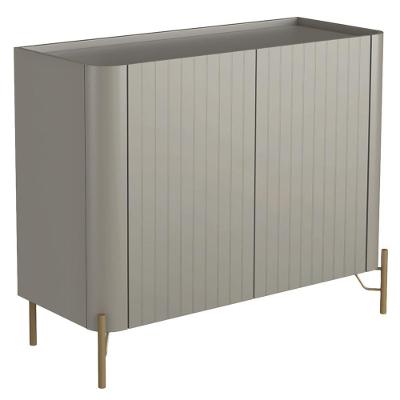 Buffet Sala De Jantar 2 Portas Brise 1 Gaveta Pés Industrial Dourado Naim I03 Grigio - Lyam