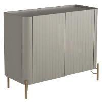 Buffet Sala De Jantar 2 Portas Brise 1 Gaveta Pés Industrial Dourado Naim I03 Grigio - Lyam - 1