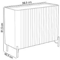 Buffet Sala De Jantar 2 Portas Brise 1 Gaveta Pés Industrial Dourado Naim I03 Grigio - Lyam - 3