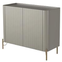 Buffet Sala De Jantar 2 Portas Brise 1 Gaveta Pés Industrial Dourado Naim I03 Grigio - Lyam - 5