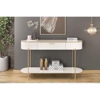 Aparador De Sala Jantar Caren C- 1 Gaveta Off White-off White - Dj Móveis - 1