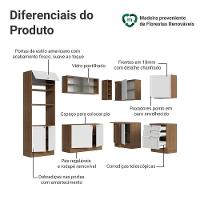 Armário De Cozinha Completa De Canto 399 Cm Rustic-branco Vik Madesa 01 Rustic-branco