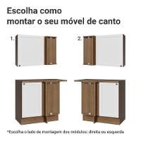 Armário De Cozinha Completa De Canto 399 Cm Rustic-branco Vik Madesa 01 Rustic-branco - 9