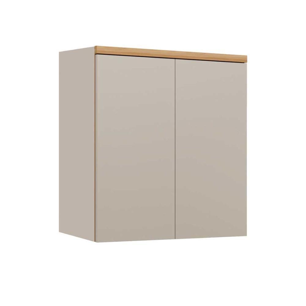 Armário Suspenso Cozinha Aéreo 2 Portas 80cm Gris Jequitibá - 2