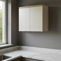 Armário Suspenso Cozinha Aéreo 2 Portas 80cm Gris Jequitibá - 1