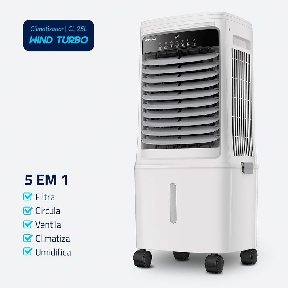 Climatizador Wind Turbo Mondial Branco 150W CL-25L 110V - 6