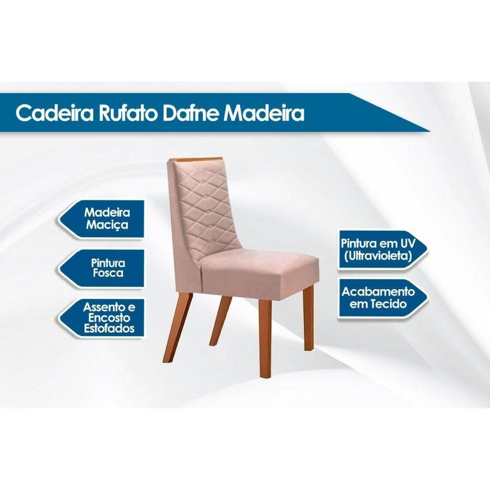 Cadeira De Cozinha Dafne Kit 2 Un Madeira Capuccino-courano Capuccino - Rufato - 5