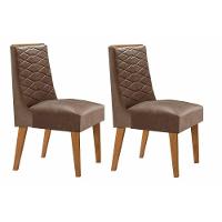 Cadeira De Cozinha Dafne Kit 2 Un Madeira Capuccino-courano Capuccino - Rufato - 1