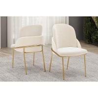 Cadeira Sala De Jantar Vitta Kit 6 Un Metal Boucle Perola-terracota - Dj Móveis - 3