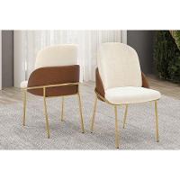 Cadeira Sala De Jantar Vitta Kit 6 Un Metal Boucle Perola-terracota - Dj Móveis