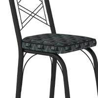 Cadeira Tubular Europa 143 Preto Assento Mosaico Silver Artef Mosaico Silver - 3