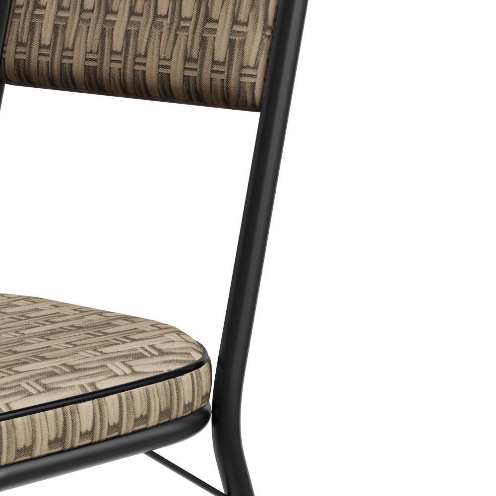 Cadeira Tubular Europa 258 Preto Assento Rattan Artef Rattan - 3
