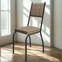 Cadeira Tubular Europa 258 Preto Assento Rattan Artef Rattan - 5