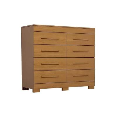 Cômoda Nalu 8 Gavetas MDF com Puxador Plástico Amadeirado Cinamomo