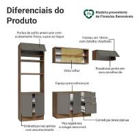 Armário De Cozinha Completa 270 Cm Rustic-cinza Vik Madesa 04 Rustic-cinza
