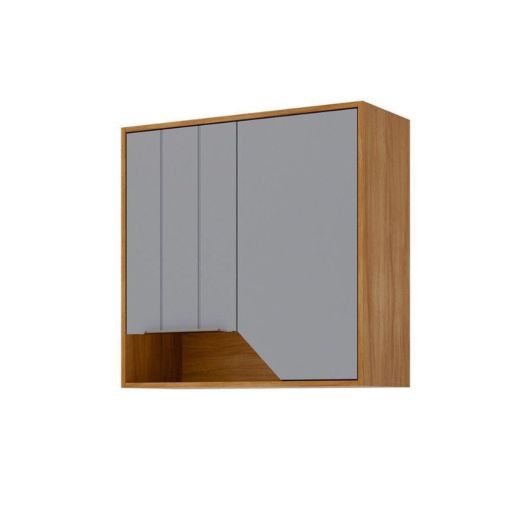 Armário Aéreo P- Cozinha Celeste C- 2 Portas 80cm Cinamomo-platina - Mgm - 1