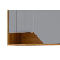 Armário Aéreo P- Cozinha Celeste C- 2 Portas 80cm Cinamomo-platina - Mgm