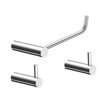 Kit Acessórios Para Banheiro Alto Brilho 3 Peças Grego Metal 2020or