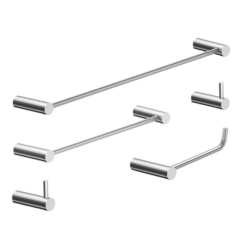 Kit Acessórios Para Banheiro Escovado 5 Peças Grego Metal 2070or - 1